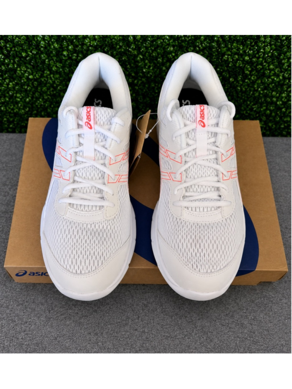 Men's ASICS GEL-XTEND Athletic Shoes Size 10 White/Sunrise Red - Picture 3 of 6